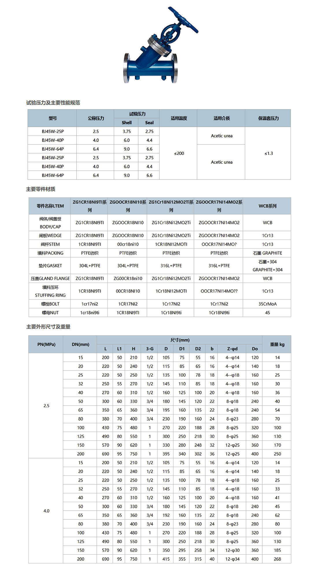 德州不锈钢截止阀型号表及其应用概述